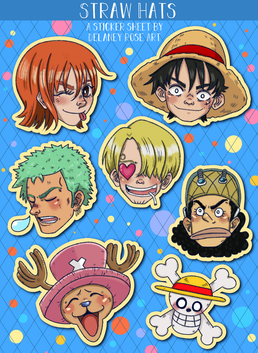 Straw Hats Sticker Sheet – Delaney Rose Art