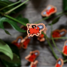 Chainsaw Pooch Wooden Pins