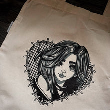 Genki Girl B&W Canvas Tote Bag