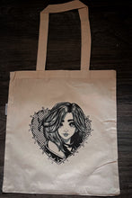 Genki Girl B&W Canvas Tote Bag