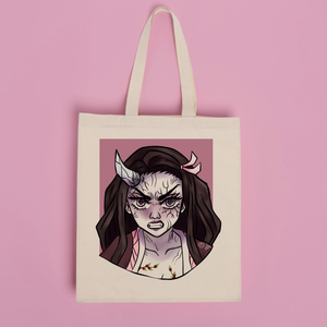 Full Demon Sister Canvas Tote Bag