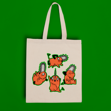Chainsaw Pooch Full Color Canvas Tote Bag